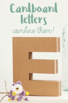 cardboard letters