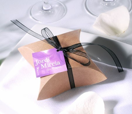 Caja en kraft para detalle de una boda