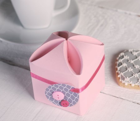 Cajita Rosa para Regalo, Comunión o Evento