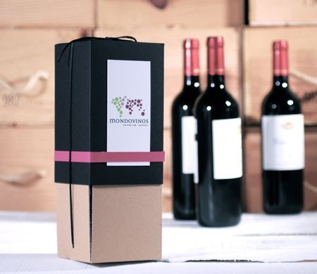 Caja para Botella con Cinta Washi Tape