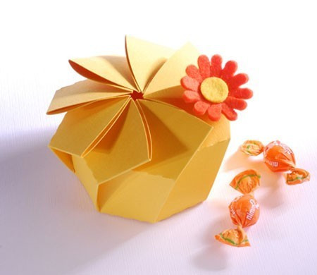 Original Caja Redonda en Forma de Flor