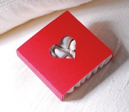 Caja troquelada para San Valentín