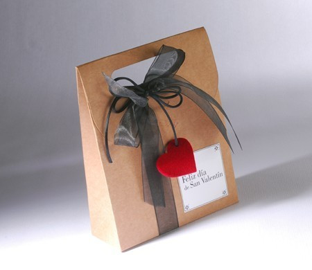 Bolsa Regalo en Kraft para San Valentín