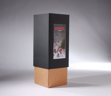 Elegante Caja Regalo Bicolor para Botellas