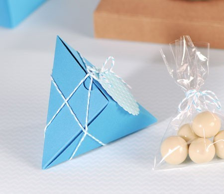 Cajita Azul Triangular para Bombones