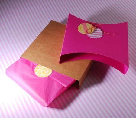 Caja con Faja Rosa y Baker's Twine
