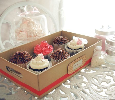 Caja bandeja para cupcakes
