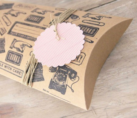 Cajita en kraft con print...