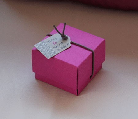 Cajita Cuadrada para Detalles de Boda