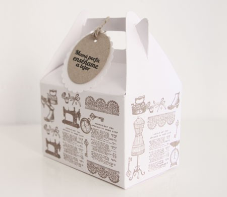 Caja de Picnic Blanca Estampada