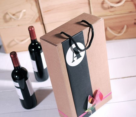 Caja para Vinos Decorada con Flores de Papel