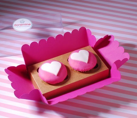 Caja para dos cupcakes con...