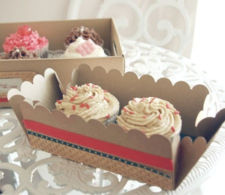 Cajita cupcakes decorada...
