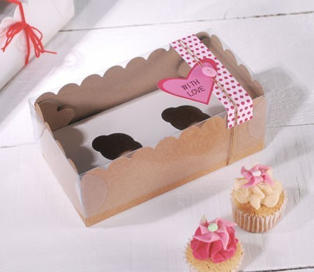 Caja para dos mini cupcakes