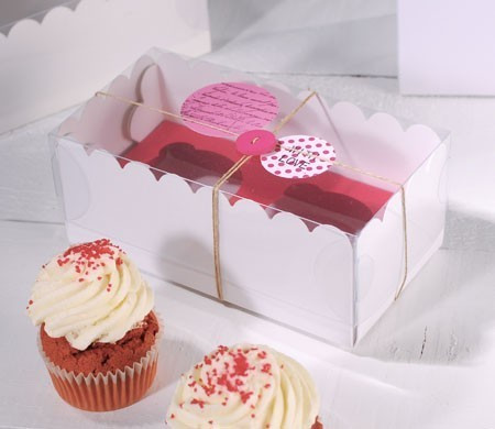 Caja dos cupcakes decorada...