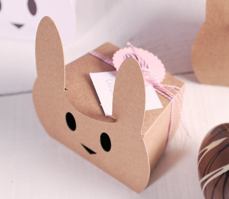 Caja conejo con baker's twine