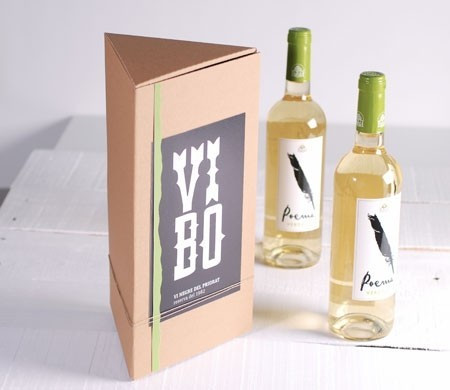 Caja Regalo Triangular para Botellas de Vino