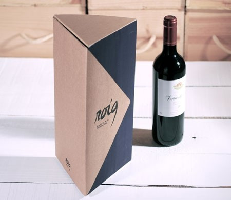Caja Regalo Triangular para Botellas