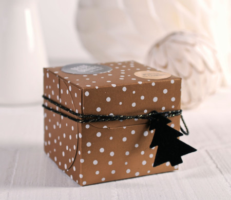 Caja Cuadrada para Regalos de Navidad