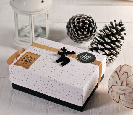 Caja Regalo Impresa Cubeta con Tapa