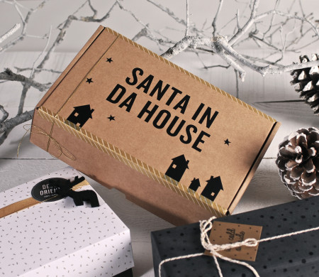 Cajas rectangular de cartón con vinilo