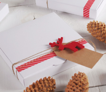 Caja Plana con Decoración Navideña