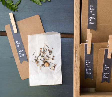 Cajitas con Semillas para Detalles de Boda