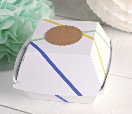 Caja de hamurguesas decorada