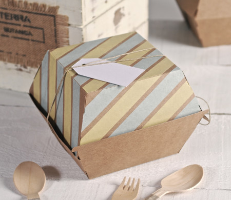 Caja de Hamburguesas Decorada con Washi Tapes Caja de Hamburguesas Decorada con Washi Tapes