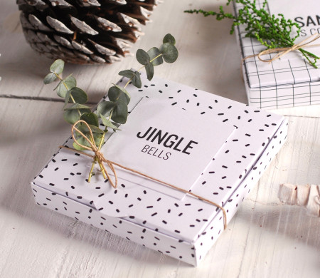 Caja Plana Navideña Decorada