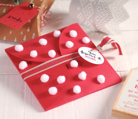 Caja para Invitaciones con Decoración Navideña