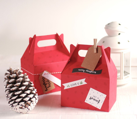 Caja Regalo Picnic con Decoración Navideña