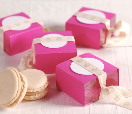 Cajita Fucsia para Macarons