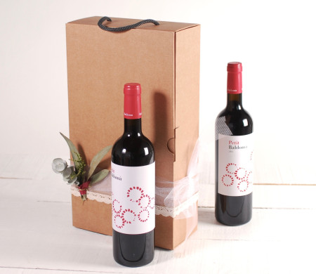 Caja con Asa para Dos Botellas ¡Una Decoración Preciosa! Caja con Asa para Dos Botellas ¡Una Decoración Preciosa!