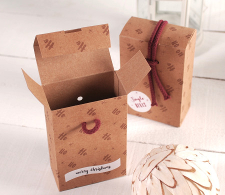Cajita Navideña con Cordón ¡Packaging para Navidad!