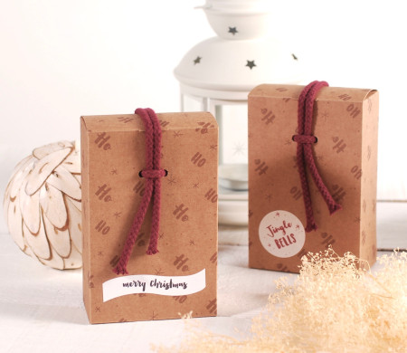 Cajita Navideña con Cordón ¡Packaging para Navidad!