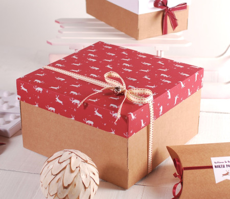 Caja Decorada para Navidad