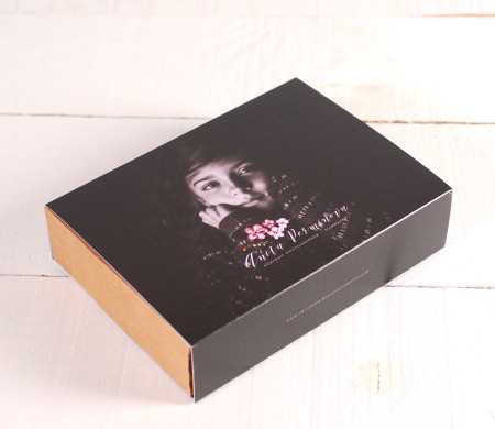 Caja con faja de fotos personalizable