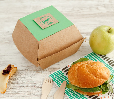 Caja take away hamburguesa
