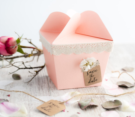 Caja regalo cierre forma de flor