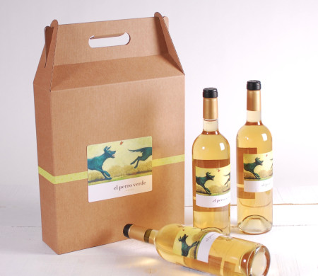 Caja pack de 3 vinos decorada