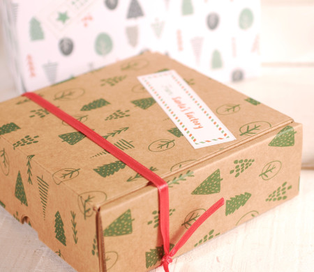 Caja de Navidad decorada