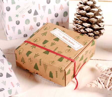 Caja de Navidad decorada