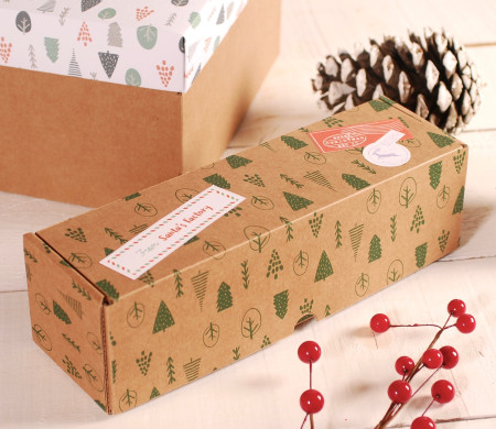 Caja alaragada de Navidad decorada
