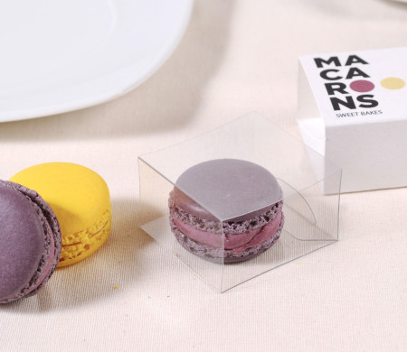 Caja para macaron individual. Caja para macaron individual.