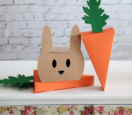 Caja infantil conejo de cartulina