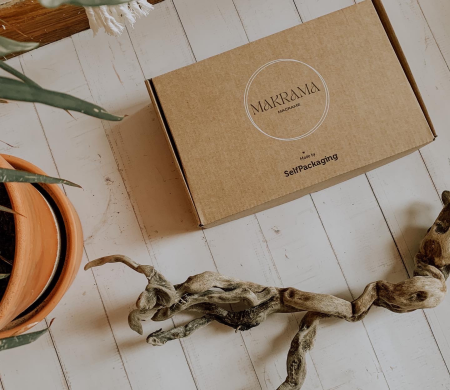 Caja automontable para productos naturales