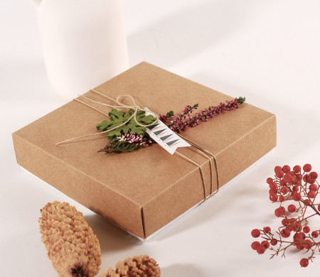 Caja de cartón para bombones eco navidad Caja de cartón para bombones eco navidad