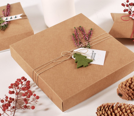 Caja elegante de cartón para regalos de navidad