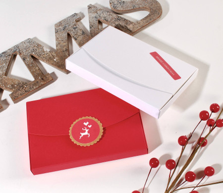 Caja rectangular para detalles navideños